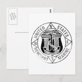 US Merchant Marines door: David Lee Briefkaart (Voorkant / Achterkant)