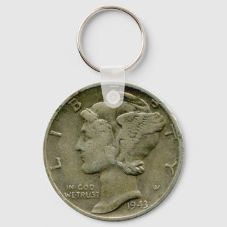 US Mercurius dime obverse sleutelhanger 1943