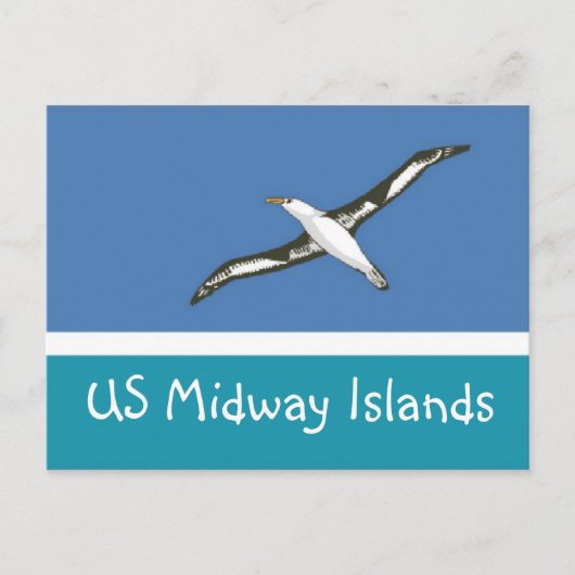 US Midway Islands vlag Briefkaart (Voorkant)