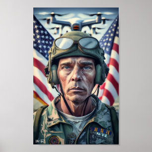 US Militair voor Veteranendag 2023 Poster