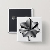 US Militaire Rank - Luitenant-kolonel Vierkante Button 5,1 Cm (Voorkant /achterkant)