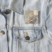 US Militaire Vierkante Button 5,1 Cm (In situ)