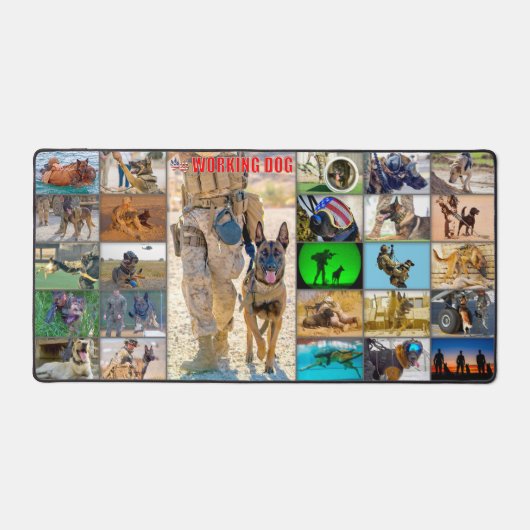 US MILITAIRE WERKDOG BUREAUMAT (Voorkant)