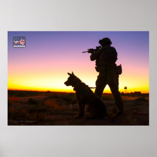 US MILITAIRE WERKDOG POSTER