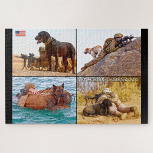 US MILITAIRE WERKENDE HOND (20x30 inch) Legpuzzel