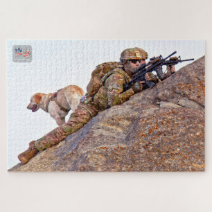 US MILITAIRE WERKENDE HOND (20x30 inch) Legpuzzel