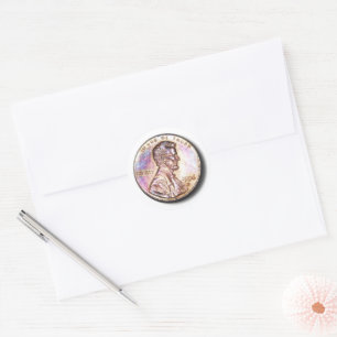 US-munt penny Ronde Sticker