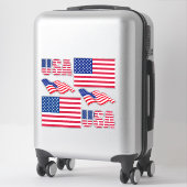 US National Flag Contour Sticker (Koffer)