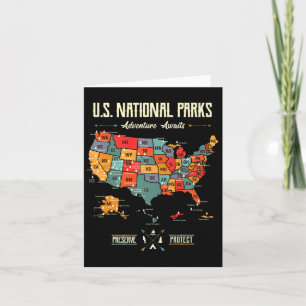 US National Parks Kaart Behoud Wandelkamp