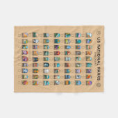 US National Parks of America Checklist  Fleece Deken (Voorkant (Horizontaal))