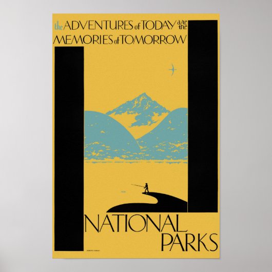 US National Parks Vintage Poster herstelde (Voorkant)