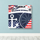 US Navy Canvas Afdruk (Insitu (Houten vloer))