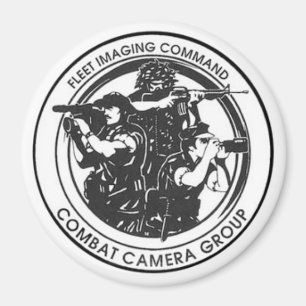 US NAVY COMBAT CAMERA PACIFIC 4" Magnet Magneet