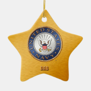US Navy Dad Ceramic Ornament