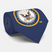 US Navy Emblem Blauw Stropdas (Opgerold)