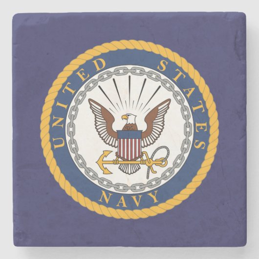 US Navy Emblem Stenen Onderzetter (Voorkant)