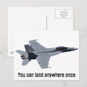 US Navy F-18 Super Hornet Briefkaart (Voorkant / Achterkant)