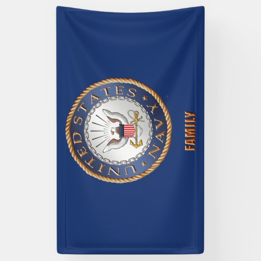 US Navy Family Banner (Verticaal)