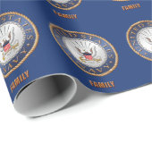 US Navy Family Wrapping Paper Cadeaupapier (Rol Hoek)