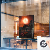 US Navy Independence vuurwerk wereldwijd Raamsticker (Cafe Raam)