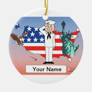 US Navy - Mannelijk Keramisch Ornament
