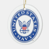 US Navy® Naval Base San Diego kerstversiering Keramisch Ornament (Links)