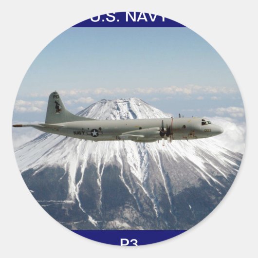 US Navy P3 Vliegtuig Sticker (Voorkant)