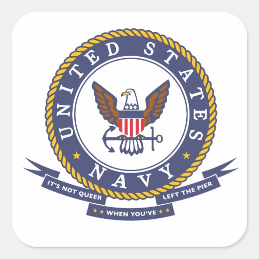 US Navy parodie sticker (Voorkant)