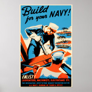  US Navy Poster - Bouw voor uw marine