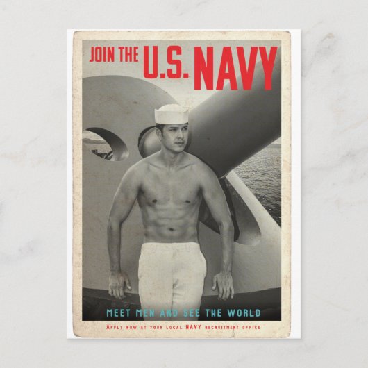 US Navy Recrugement Poster Briefkaart (Voorkant)