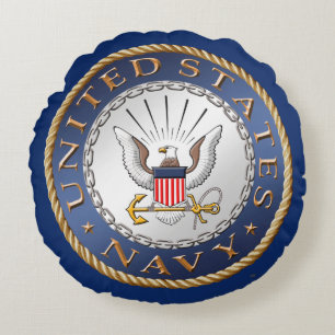 US Navy Round Pillow Rond Kussen