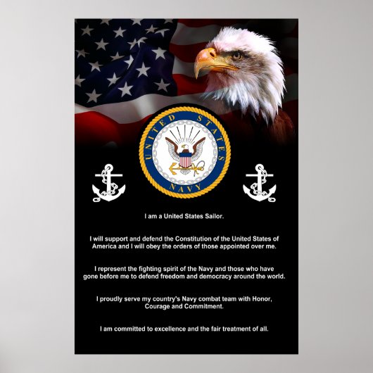 US Navy SAILORS Creed Poster (Voorkant)