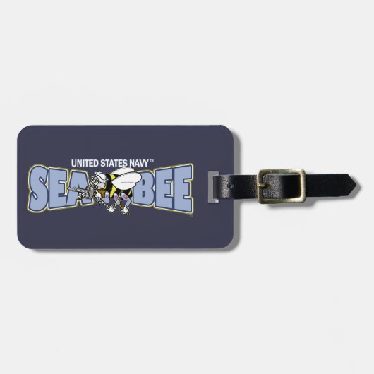 US Navy Seabee Bagagelabel (Voorkant horizontaal)