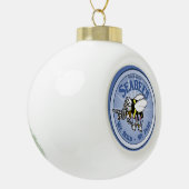 US Navy Seabee Keramische Bal Ornament (Links)
