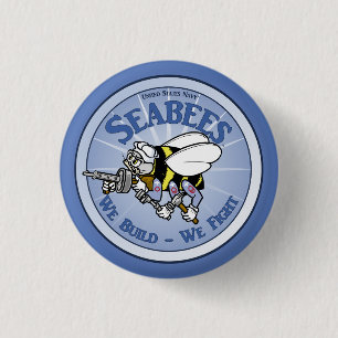 US Navy Seabee Ronde Button 3,2 Cm