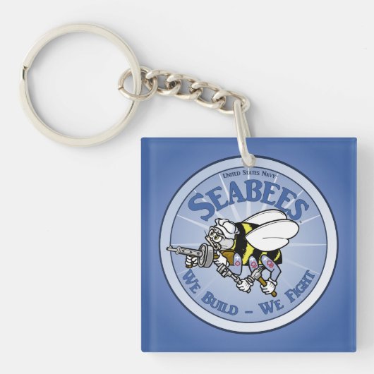US Navy Seabee Sleutelhanger (voorkant)