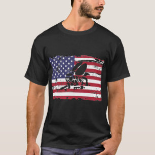 US Navy Seabees American Flag Seabee Logo T-shirt
