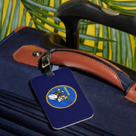 US Navy Seabees Logo Bagagelabel (Voorkant Insitu 1)