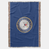 US Navy Throw Blanket Deken (Voorkant Verticaal)