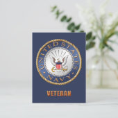 US Navy Veteran Briefkaart (Staand voorkant)