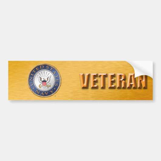 US Navy Veteran Bumpersticker (Voorkant)