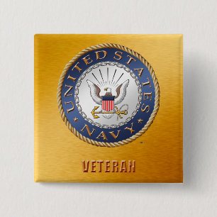 US Navy Veteran Button