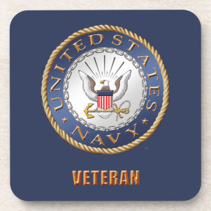 US Navy Veteran Hard plastic onderzetter