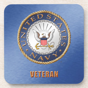 US Navy Veteran Hard plastic onderzetter