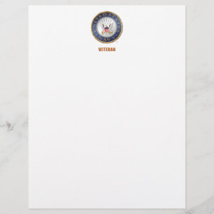 US Navy Veteran Letterhead