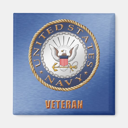 US Navy Veteran Magnet Magneet (Voorkant)