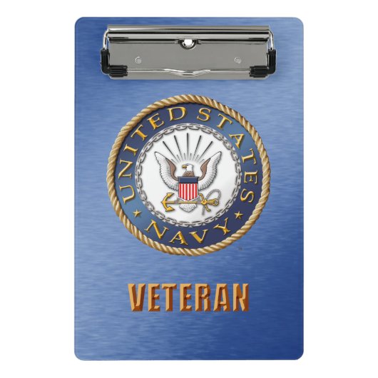 US Navy Veteran Mini Clipboard Mini Klembord (Voorkant)