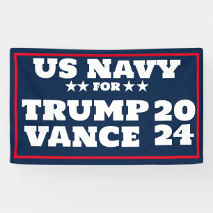 US NAVY voor Trump Vance 2024 Banner