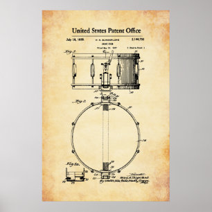US octrooi - Kleine trom Poster