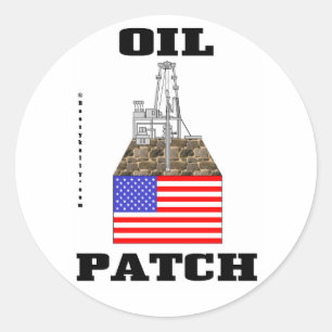 US Oil Patch, Sticker, Decal, Olie, Gas, Gift, Oil Ronde Sticker